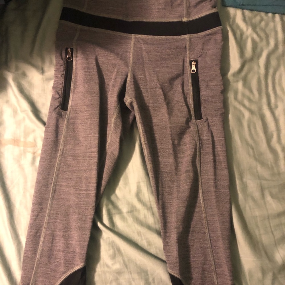Grey and black lululemon leggings